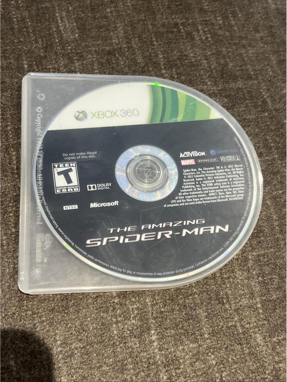 Amazing Spiderman (Microsoft Xbox 360, 2012) Disc Only